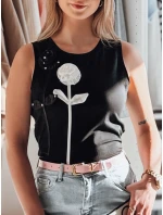 černá Dstreet dámské květované tričko bez ramínek model 21984226 - FashionStreet