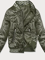 Dámsky bomber v khaki farbe (B8123-11)