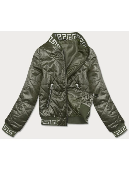 Dámsky bomber v khaki farbe (B8123-11)