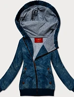 Dámska mikina s asymetrickým zipsom LHD tmavomodrá (AMG-61)