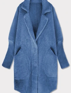 Světle modrý vlněný přehoz přes oblečení typu alpaka model 21483463 - MADE IN ITALY