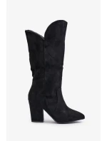 Dámske topánky na podpätku MP401-1 Black - Krok vo veľkom štýle