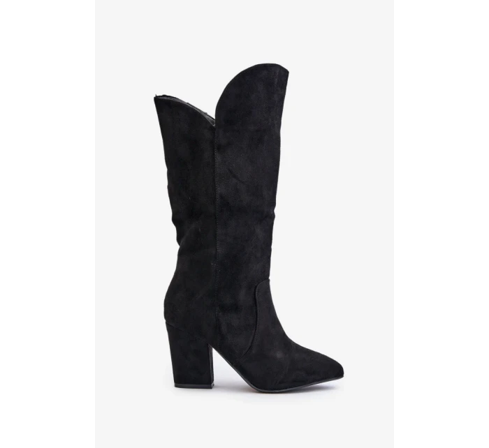 Dámske topánky na podpätku MP401-1 Black - Krok vo veľkom štýle