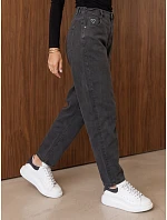 Dámske džínsy Mom Fit s vysokým pásom, tmavošedé, FashionStreet UY3209