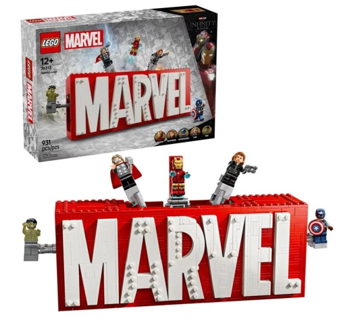 LEGO MARVEL SUPER HEROES 76313 Logo MARVEL s minifigúrkami