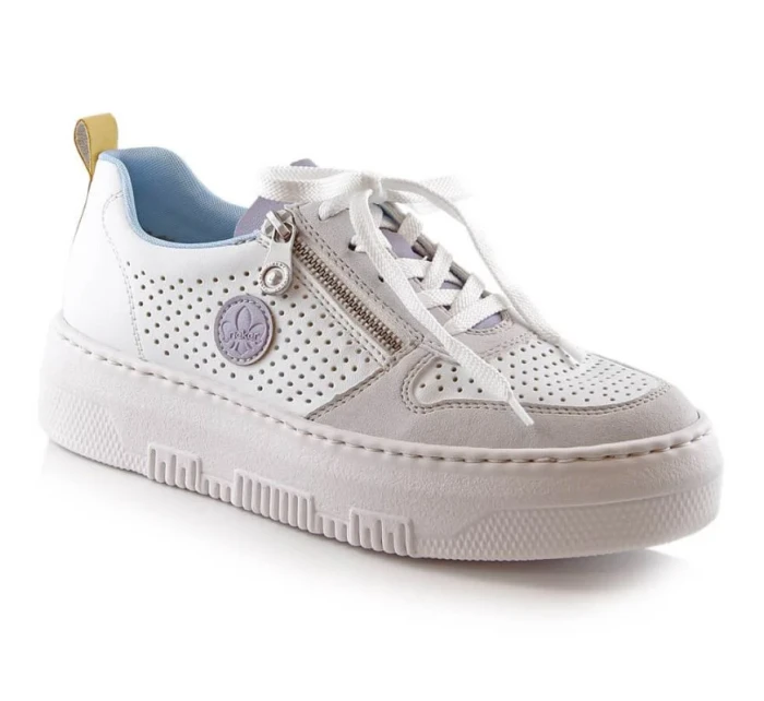 Pohodlné poltopánky Rieker W RKR589 white Pohodlné poltopánky Rieker W RKR589 white