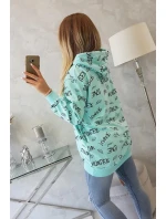 Mikina s mätovým nápisom Mikina s mätovým nápisom