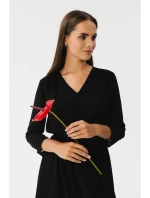 S354 Vrstvené šifónové šaty - čierne S354 Vrstvené šifónové šaty - čierne