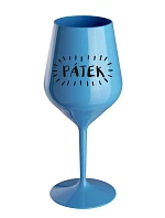 FRIDAY - modrý nerozbitný pohár na víno 470 ml