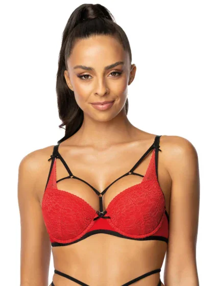 Dámska Push-up podprsenka 3636/11 Loren červeno-čierna - MAT