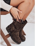 Dámske semišové hnedé topánky FashionStreet ZY1098