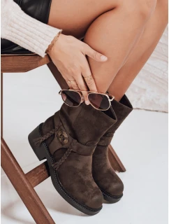 Dámske semišové hnedé topánky FashionStreet ZY1098