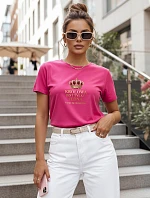 Dámske bavlnené tričko There is only one Queen black FashionStreet NX5035RY