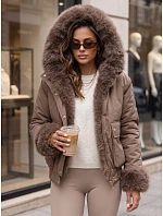 Dámská krátká zimní bunda s kožešinou Fango FashionStreet TY5997 Dámská krátká zimní bunda s kožešinou Fango FashionStreet TY5997