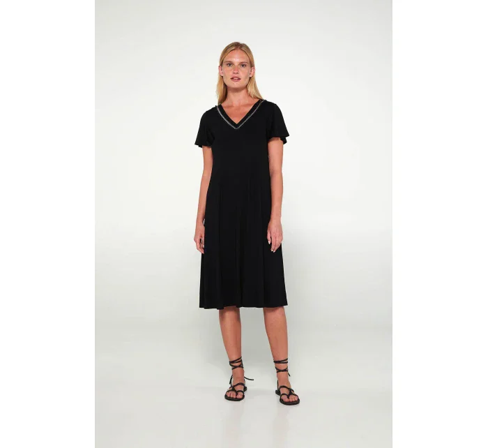 Šaty s krátkými rukávy model 19697974 - Vamp Šaty s krátkými rukávy model 19697974 - Vamp