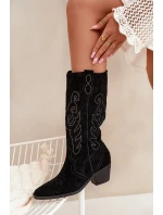 Velurové Dámské  Na Podpatku Černé model 21705036 - Zazoo