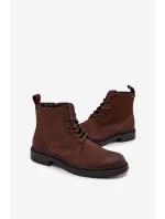 Semišové Zateplené Kotníkové Boty Na Zip Big Star model 21706081 Hnědé - Big Star Shoes