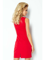 Dámske spoločenské šaty Madlen bez rukávov krátke červené - Červená - Numoco