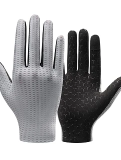 Rockbros Priedušné cyklistické rukavice, plné, veľkosť: XL - sivé