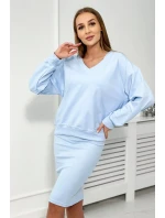 Blúzka + pruhované šaty modré Blúzka + pruhované šaty modré