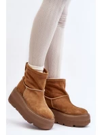 Kožené dámské boty na masivní podrážce Camel model 21644292 - Zazoo