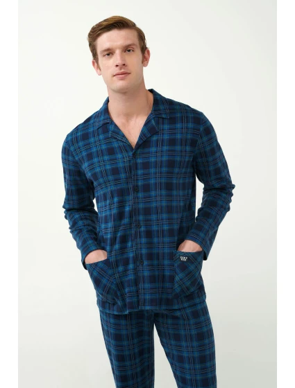 Vamp - Kárované pyžamo s gombíkmi 21622 - Vamp
