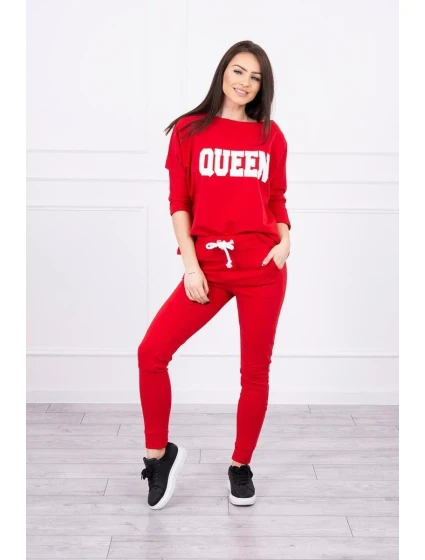 Súprava s potlačou Queen červená Súprava s potlačou Queen červená