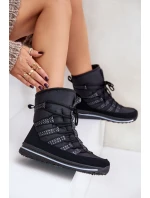 Dámské šněrovací boty do sněhu Progress model 21677045 Černé - Boto Dámské šněrovací boty do sněhu Progress model 21677045 Černé - Boto