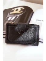 Damski Portfel Z Eko Skóry Czarne Isamille Damski Portfel Z Eko Skóry Czarne Isamille