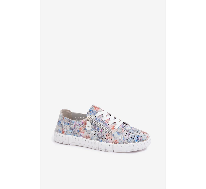 polobotky z přírodního semiše stříbrné model 22101181 - EVENTO