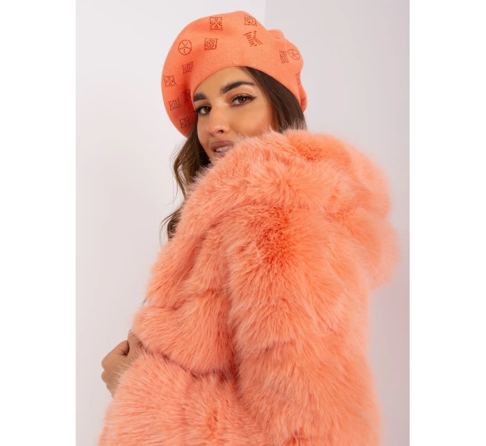 Czapka AT CZ model 18997544 brzoskwiniowy - FPrice Czapka AT CZ model 18997544 brzoskwiniowy - FPrice