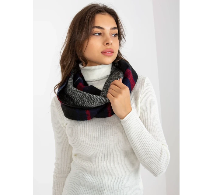 Tunelový šál AT KM 1402.20 tmavo modrá červená