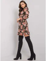 Šaty DHJ SK černá a růžová model 16300298 - FPrice Šaty DHJ SK černá a růžová model 16300298 - FPrice