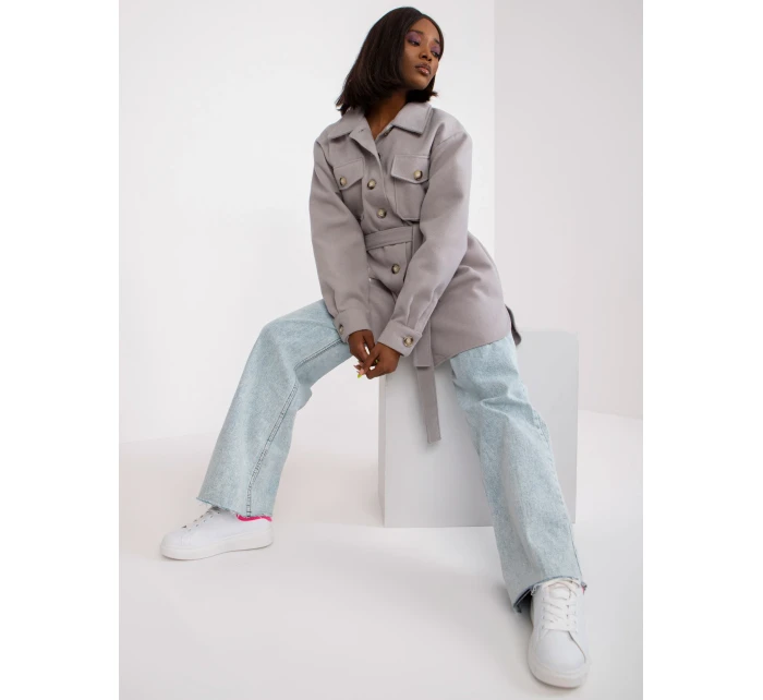 Dámska košeľa-LK-KS-508481.88-šedá Dámska košeľa-LK-KS-508481.88-šedá