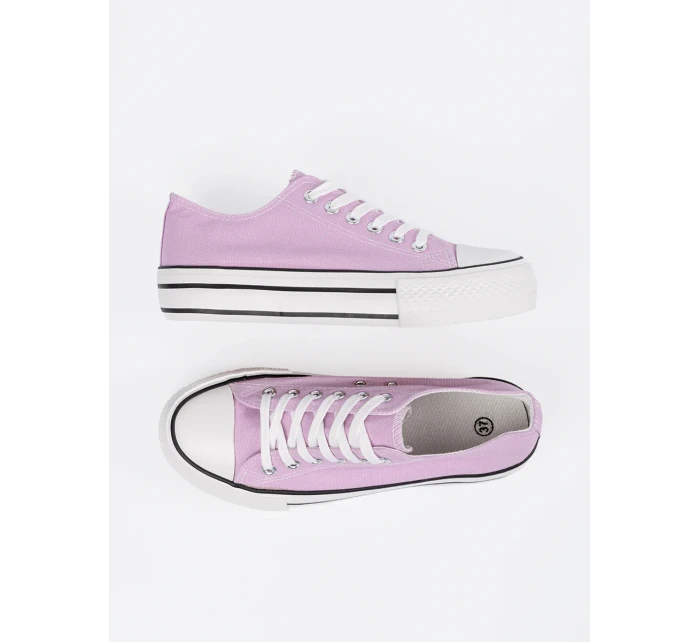 Módne ružové dámske tenisky na platforme