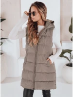 Dámská prošívaná vesta béžová Dstreet model 21966319 - FashionStreet
