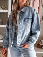 Dámská přechodná bunda oversize modrá Dstreet model 21985535 - FashionStreet Dámská přechodná bunda oversize modrá Dstreet model 21985535 - FashionStreet