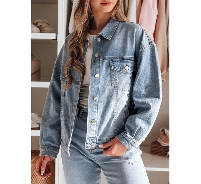Dámská přechodná bunda oversize modrá Dstreet model 21985535 - FashionStreet Dámská přechodná bunda oversize modrá Dstreet model 21985535 - FashionStreet