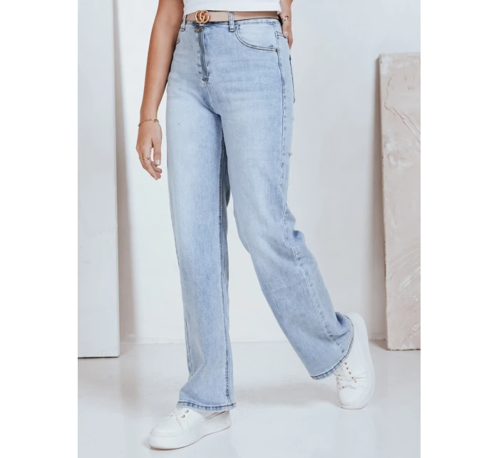 Dámské džíny s vysokým pasem a širokými nohavicemi světle modré Dstreet model 21992635 - FashionStreet