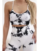 Fitness set top s nastaviteľnými ramienkami + push up legíny biely Fitness set top s nastaviteľnými ramienkami + push up legíny biely