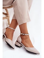 Lodičky na klínku s páskem Vinceza 62278 béžové