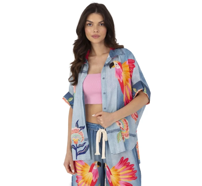 Košeľa DHJ KS 19007 6.86 modrá