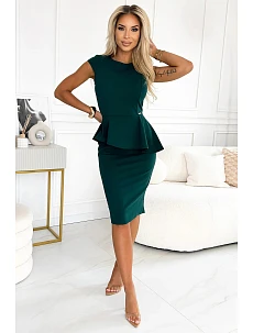 Dámske šaty 192-16 Tmavo zelená - Numoco