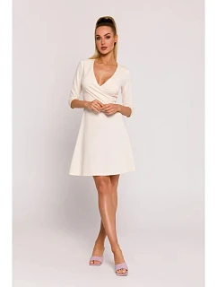 Dámské šaty model 22346330 krémové - Moe