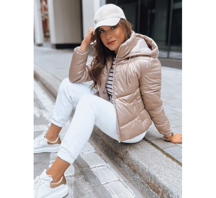 Dámska prešívaná bunda LOLAROSE beige FashionStreet TY3738