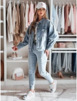 Dámská přechodná bunda oversize modrá Dstreet model 21985535 - FashionStreet Dámská přechodná bunda oversize modrá Dstreet model 21985535 - FashionStreet