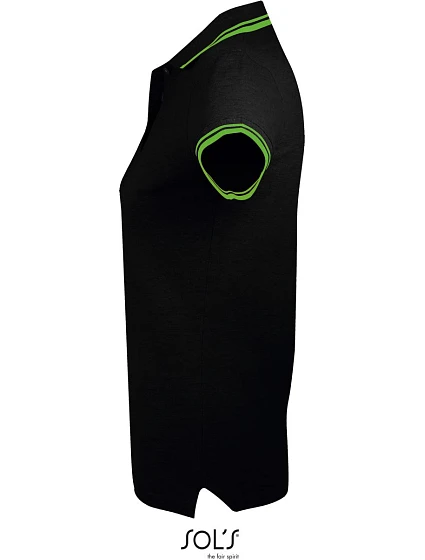 SOL'S Pasadena Women Dámské piqué polo model 22521901 black/lime SOL'S Pasadena Women Dámské piqué polo model 22521901 black/lime