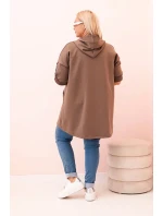 Dámská mikina s ozdobnými rukávy černá model 21259044 - K-Fashion