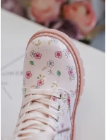 Ocieplane Botki Dziecięce Na Suwak Różowe Dolida Ocieplane Botki Dziecięce Na Suwak Różowe Dolida