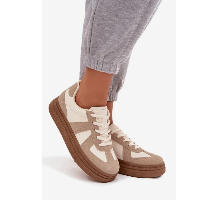 Dámské tenisky na platformě tmavě béžové Dovina Dámské tenisky na platformě tmavě béžové Dovina